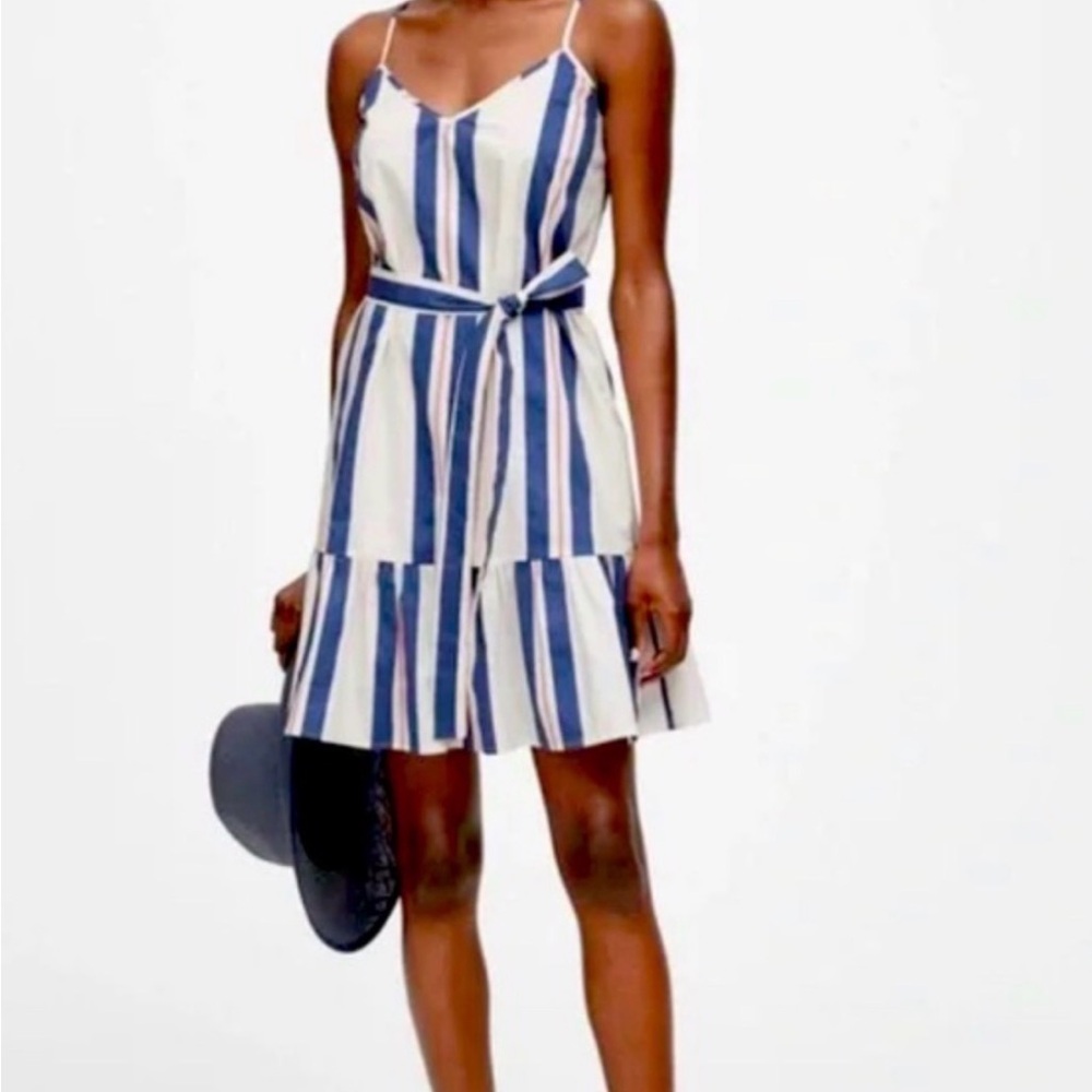 Banana Republic Striped Poplin Mini Dress size 0